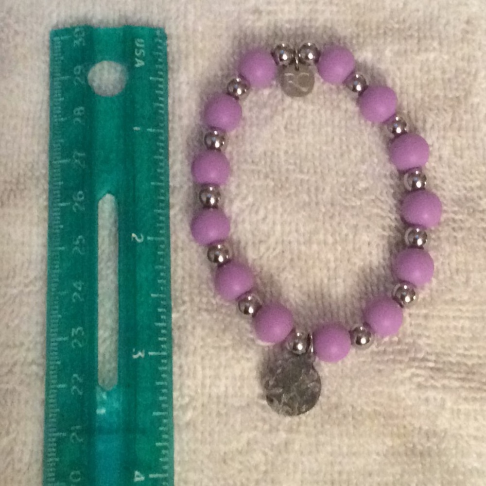 RUSTIC CUFF XS purple stretch bracelet, new / NFS, keeping - Picture 6 of 8